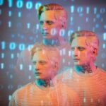 blonde model with tattoos wearing sweater